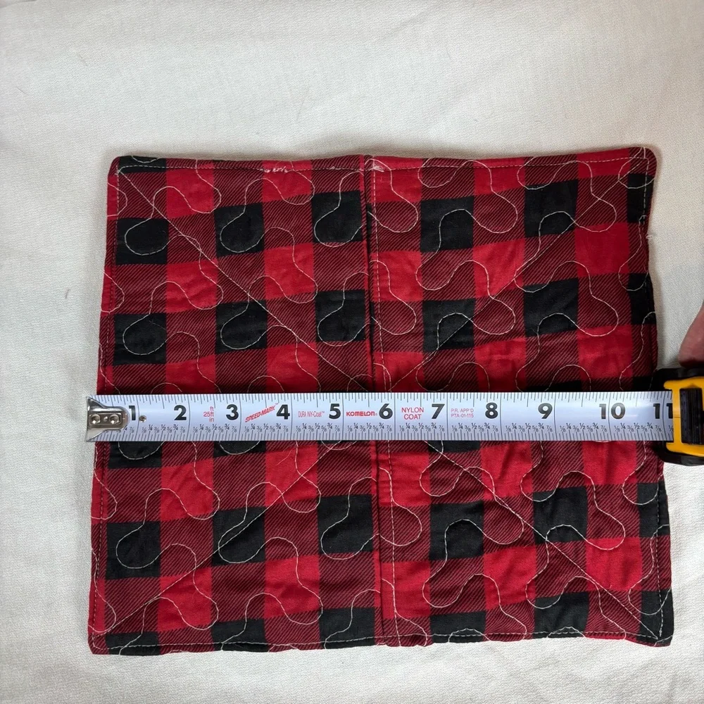 Handmade Christmas Buffalo Check‎ Quilted Hot Pad | 3-Pack | 2-9